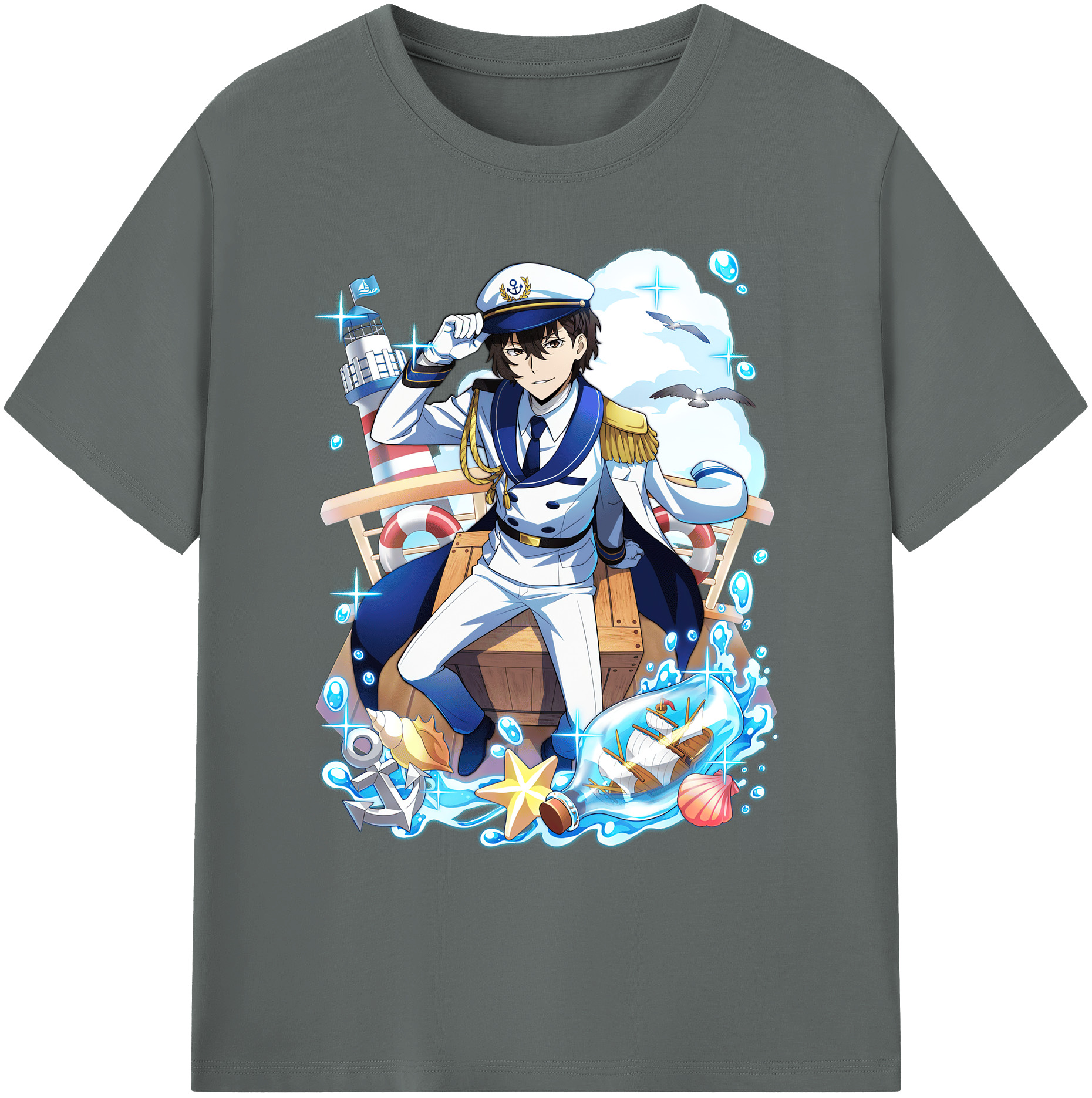 文豪ストレイドッグス Bungo Stray Dogs 綿100％ メンズ半袖Tシャツ｜肌触りやわらか＆通気性